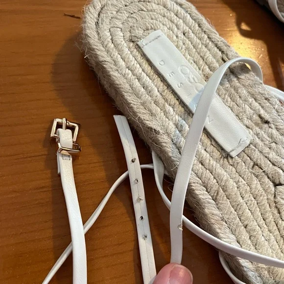 ASOS DESIGN Jamila toe loop espadrille , White, Women's US10 - Picture 9 of 10